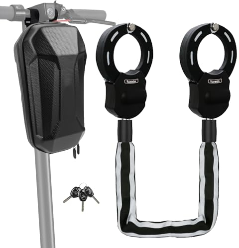 E Scooter Schloss,Diebstahlschutz Handschellenschloss mit 3LTasche,E Roller Schloss für den Fahrrad und Rollerschloss
