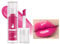 Pink Plumping Lip Gloss, Hot Pink Moisturizing Glossy Lip Oil Tinted, Hydrating Lip Balm Clear Lipgloss Makeup, Glitter Shimmer Makeup Tint Moisturizer Lipgloss Plumper for Women