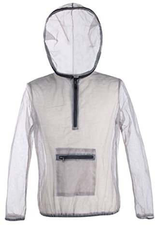 Yililay Moskitoschutz, Moskito-Anzug mit Kapuzenmischnet NETS-Mesh-Insekt-Schutzkleidung Atmungsfreie, leichte Mückenschutz für Fischerei Camping im Freien im Freien XL