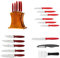 Pirge | Kitchen Knife Set 15 Pcs - Razor Sharp German Steel Chef Knives - High Carbon Stainless Steel, Professional Quality Since 1879, Knife Set with Block
