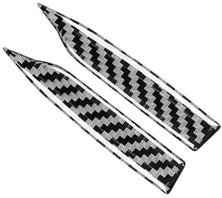 NIYATA 2pz Adesivo in Fibra di Carbonio Anti-Collisione, Adesivi Auto Tuning,Accessori Auto Interno,Adatto per BMW, Mercedes-Benz(Nero)