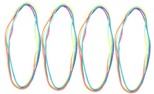 Toyvian 4pcs Colored Cats Cradle String Interactive Hand Game Finger Strings for Length Ideal for Party Fun and Creative Play