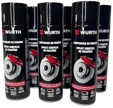 carretcar europea Bremsenreiniger, 500 ml, 6 Stück, entfernt Fett und Staub, ohne Aceton, kompatibel mit Automobilmaterialien, kompatibel mit verschiedenen Materialien (6)