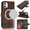Zouzt Case for iPhone 11 (6.1), [Compatible with MagSafe] Magnetic PU Leather Wallet Case with Card Holders and Kickstand, Wireless Charging Flip Folio Phone Cover - Vintage Dark Brown