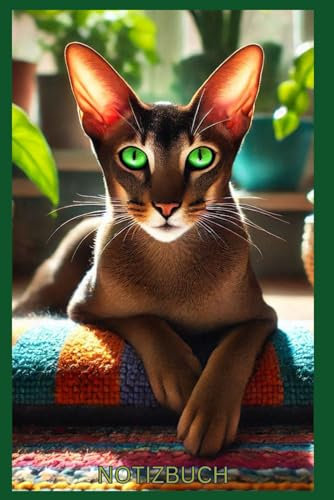 Notizbuch Orientalische Katze - Das perfekte Geschenk für Katzen Liebhaber & Fans, Buch mit Katzenmotiv: Tagebuch, Journal, Taschenbuch, Kalender, ... Mom, Katzenkalender, Calendar,Catcalendar,Cat