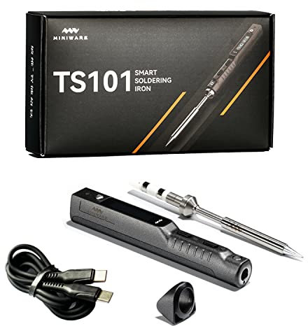 CROSS MARS TS101 - Saldatore originale TS100 portatile digitale OLED 50 – 400 ℃, temperatura regolabile USB tipo C, saldatura a riscaldamento rapido (TS-B2 TIP)