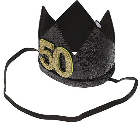 WEKAMOS 1pezzi Cappello Compleanno Decorativo Design Nera Per Feste Di Compleanno Accessori Unici e Creativi Per Adulti Per Festeggiamenti e Foto Speciali