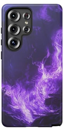 Andriez Violet feu dans la forêt sombre - Coque rigide mate - Compatible avec Galaxy S25 Ultra