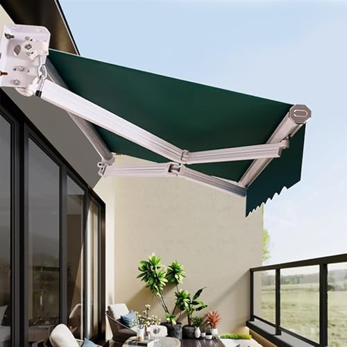 Verstellbare, einziehbare Markisen für Terrasse, wasserdicht, Outdoor-Baldachin für Pools und Decks, 3 x 2 m, Sonnenschutz und einfach zu installieren