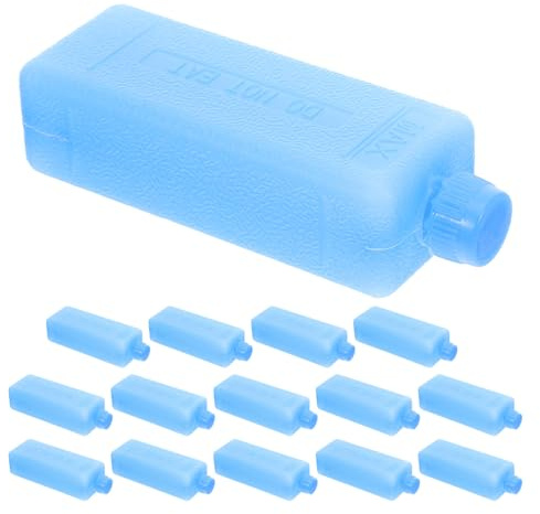 Zerodeko Lot de 15 Blocs de Refroidissement Réutilisables pour Mini Ventilateur, Pack de Glace Compact et Portable en Plastique Alimentaire, pour Climatisation, Pique-niques et Voyage