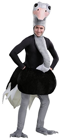 Adult Ostrich Fancy Dress Costume, Unisex Plush Ostrich Jumpsuit, African Safari Bird Outfit Medium