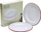 Jamie Oliver 2 Dinner Plates, Large Flat Plates, 28 cm, White with Terracotta Style Rim