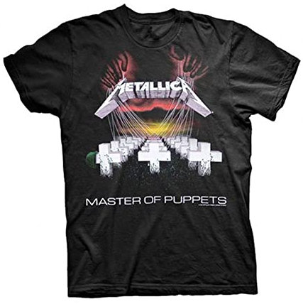 Metallica Herren Master of Puppets_Men_bl_ts:1xl T-Shirt, Schwarz (Black Black), X-Large