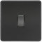 Knightsbridge SF2000MBB Screwless 1G 2-Way Switch, 230 V, Matt Black