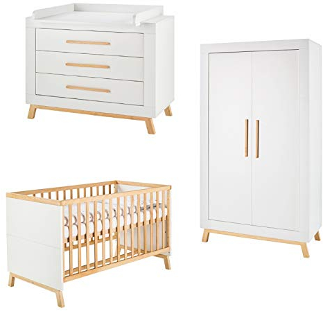 Schardt Kinderzimmer Set 4-teilig Miami White mit 2-türigen Kleiderschrank | 11 805 02 03