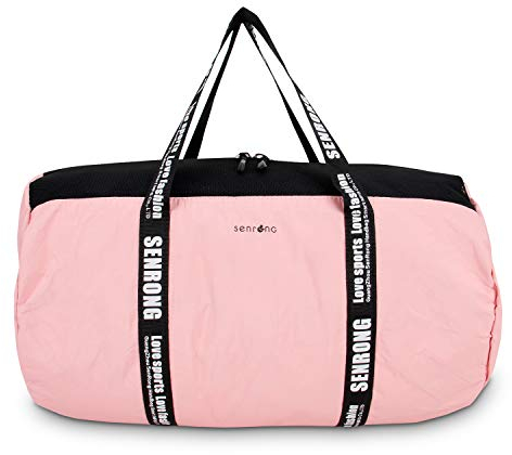 Ultraleicht Starke Tyvek Seesack, High Capacity wasserdichte Sporttasche, Travel Tasche, Sporttasche, tragbare Weekender Tasche für Männer und Frauen, stilvollen Design für jeden Anlass-Rosa Groß