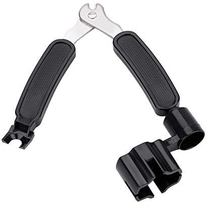 Drfeify Coupe-Cordes pour Guitare, 3-en-1 Guitar Winder Cutter Bridge Pin Piner pour Guitare Basse