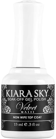 KIARA SKY GEL POLISH 15ML - VELVET MATTE NON WIPE TOP COAT