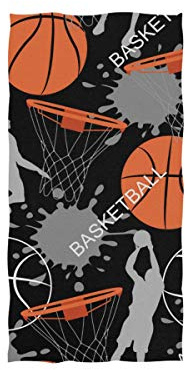 linomo Handtuch Basketball Ball Handtuch Baumwolle Gesicht Towel Dish Geschirrtuch für Kinder Mädchen Jungen