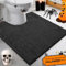 LuxUrux Tappeto da bagno nero in peluche extra morbido, in microfibra di ciniglia, 2,5 cm, super assorbente, lavabile in lavatrice e asciugabile in asciugatrice (51 x 50 cm, nero)