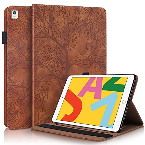 Aswant iPad 7. Generation 10.2 Zoll Schutzhülle Kompatibel für iPad Pro/iPad Air 3 10.5 Zoll Hülle PU Leder Flip Auto Schlaf/Wach Funktion Hülle für iPad 10.2 2019 / iPad Air 3 / iPad Pro - Braun