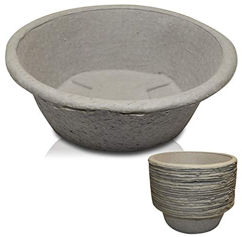 20 Pack | RE-GEN - Pulp Disposable General Purpose Large Bowl 3000ml | Made from Recycled Materials | Ideal for Vomit, Urine and Body Fluid Waste