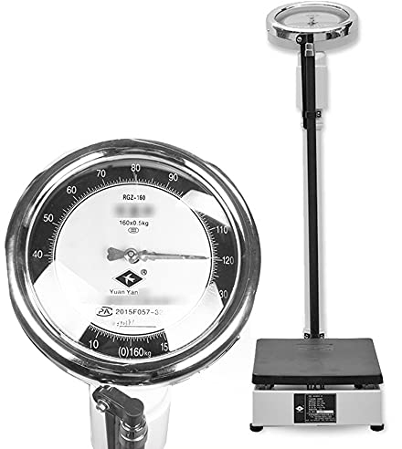 MANY Mechanische Gewichtswaage, Analoge Personenwaage Mit Messstab, Säulenwaage, Arztwaage, Gesundheitsmedizinische Waage, Ohne Batterie, 120/ 160kg, 70-190CM