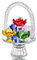 H&D HYALINE & DORA Colorful Crystal Flower Basket Figurine with Rotating Base Ornament,Glass Flower Collectible Figurine for Home Table Centerpiece Valentines Day Gifts For Her