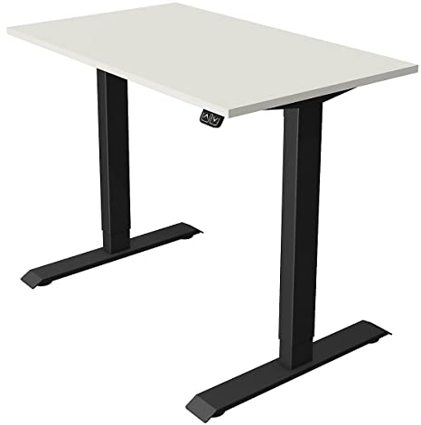 Certeo Schreibtisch Move.1 | Elektrisch höhenverstellbar | Gestell Anthrazit | HxBxT 740-1230 x 1000 x 600 mm | Weiß | Sitz- und Stehtisch Bürotisch Arbeitstisch