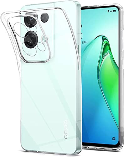 Captor Cover Trasparente per Oppo Reno 8 Pro 5G, Custodia TPU in Silicone Flessibile Morbida e Sottile, Alta Qualità con Bordo Rialzato per Schermo e Protezione Fotocamera