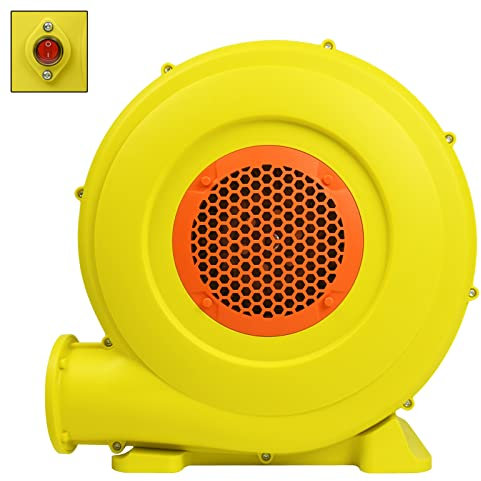 LZQ 450W Elektrische Luftpumpe, Luftgebläse Hüpfburg Gebläsepumpe Ventilator mit Griff für aufblasbare Spielzeuge, geräuscharmen Betrieb, 220-240V