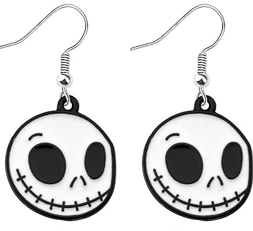 XNHIU Skelett baumeln Ohrringe Halloween Element Halloween Party Schmuck für Frauen Mädchen, Zink