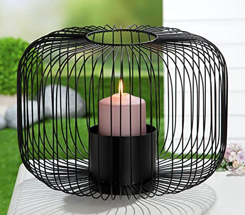 GILDE Metall Windlicht Filo breit VE 2 69075
