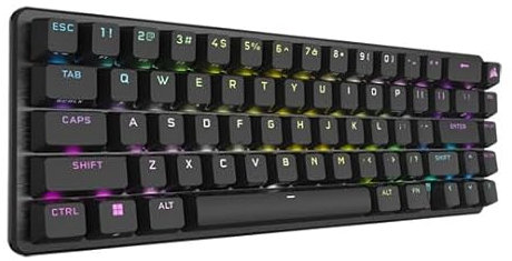 CORSAIR K65 PRO MINI RGB 65% Optical-Mechanical Wired Gaming Keyboard – OPX Linear Switches – PBT Double-Shot Keycaps – iCUE Compatible – PC, PS5, PS4, Xbox – QWERTY UK – Black