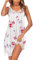 Ekouaer Women's Nightgown V-neck Chemise Sleepwear Lace Nightwear Soft Lingerie for Women charrming rose L