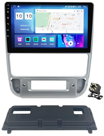 WeFloHsL Navegación GPS Autoradio para Peugeot 406 1999-2004 Radio de Coche Estéreo Android 12 Soporte Carplay/Android Auto Control del Volante FM 4G WiFi Bluetooth+Cámara Trasera,Plata,M700S/8+128G