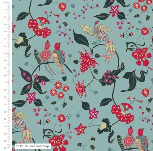 Make + Believe Fabrics Baumwollstoff, 110 cm breit, 100 % indischer Sommer, organische Drucke