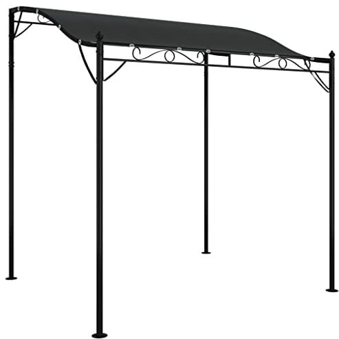 Willood Garten Pavillon Pergola Anthrazit 2x2,3 m 180 g/m² Stoff und Stahl