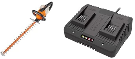 WORX - Taille-Haies sans Fil 40V-2Ah - WG284E.9 - 60 cm - ⌀27 mm, Noir Basique, Alimenté par Pile, Taille-Haies, Hedge Trimmer
