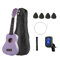 Ukulele per principianti da 53,3 cm, set completo con borsa (viola)
