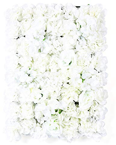 WooDerson Lot de 20 panneaux muraux à fleurs artificielles - 60 x 40 cm - Grand panneau mural pour fête, décoration de la maison, mariage, etc