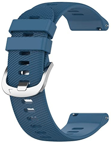 Garmcool 22mm Silicone Bracelets Compatible avec Garmin Forerunner 255/Vivoactive 4/Venu 3 Bracelet Bleu Hommes Femmes Remplacement Sport Accessoires
