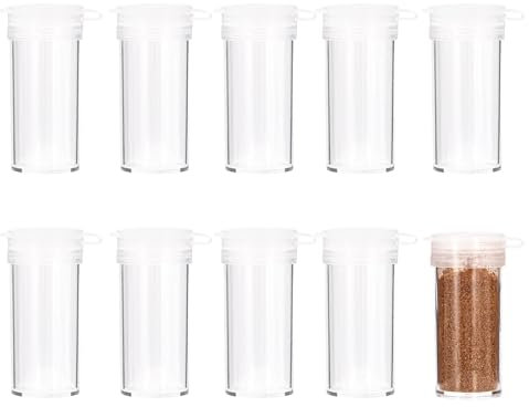 Mini saliera da 6 g con coperchio, mini saliera in plastica PS per il pranzo, piccolo saliera da viaggio, portatile, per spezie da campeggio, 10 pezzi