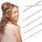 JIYIN 10 Stück Kristall Haarklammer Silber, 5 Stil Haarklammer Metall Glitzer Haarspangen Damen Kristall Haarspange Glitze Braut Haarnadeln Bobby Pins für Mädchen