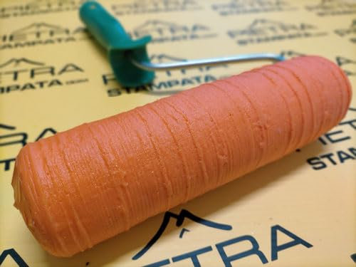 Roller for Plastering Wall Concrete Printed Stone Rock Decorative Texture Roller, Model Wood 1, Approx. 23 x 7 cm