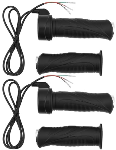 eMagTech 2 Paar Gasgriff-Geschwindigkeitsregler für Elektrofahrräder 3-adriger Drehgasgriff 24 V/36 V/48 V Drehgasgriff für 22 Mm Lenker Elektroroller Elektrofahrrad