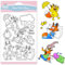 GLOBLELAND Transparente Stempel Mit Cartoon Fuchs Und Huhn Für Scrapbooking Silikonstempel Für Regentage Süßer Transparenter Tierstempel Für Die Kartengestaltung DIY Prägung Journaling