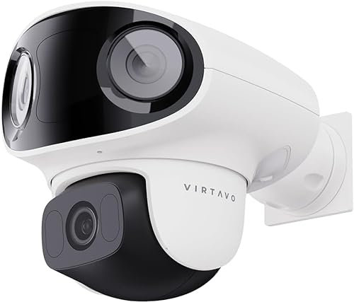 virtavo TL1 Telecamera WiFi Esterno, Visione Notturna a Colori, Rilevamento PIR, Audio Bidirezionale, Impermeabile, Pro