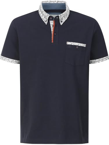 BABISTA Herren Poloshirt Caletelli | mit Hemd-Kragen, hochwertiges Männer Freizeit-Shirt mit Brusttasche, elegant-gemusterte Akzente, aus 100% Baumwolle