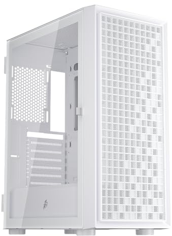1st Player Go6 Gaming Case - ATX, Micro-ATX, and Mini-ITX - High Airflow Mesh Front Panel - Premium White